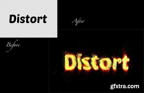 Distortion Text Effect LFUB4KV