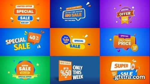 Videohive 3D Sale Banners 55000374