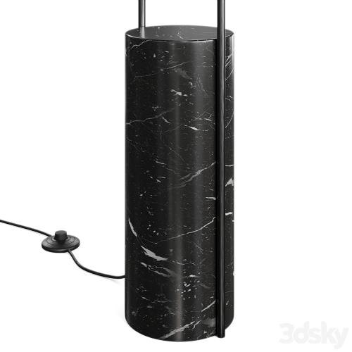 Polo black marble floor lamp by CB2