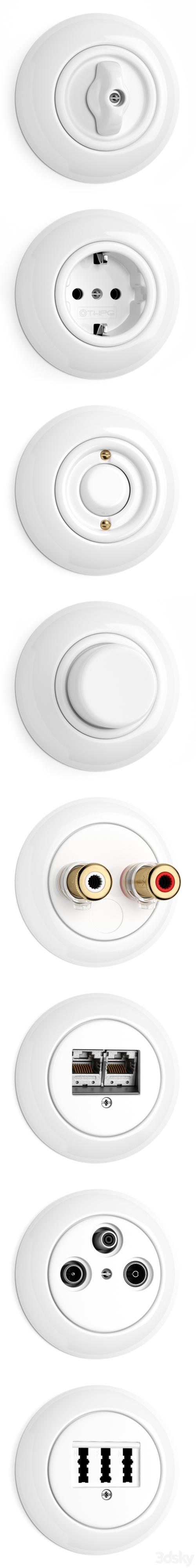 Switches and sockets THPG Porcelain