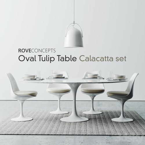 Oval Tulip Table 78