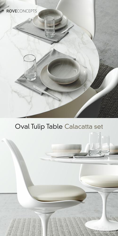 Oval Tulip Table 78