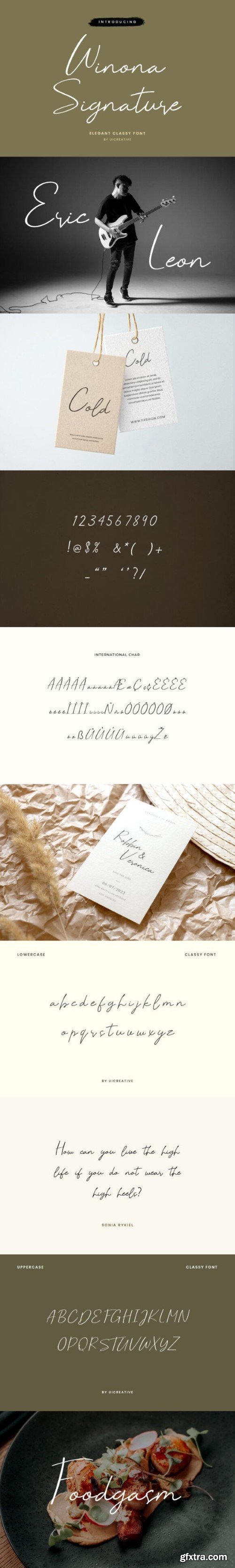 Winona Signature Font