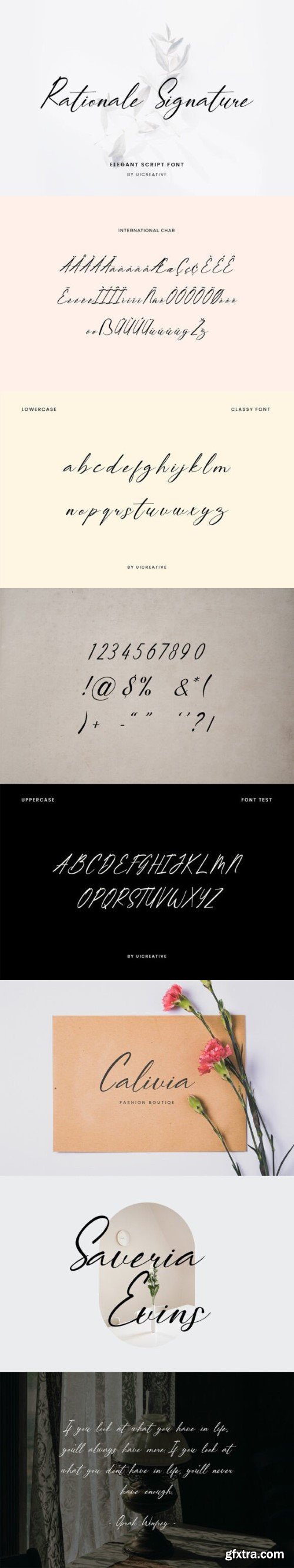 Rationale Signature Font