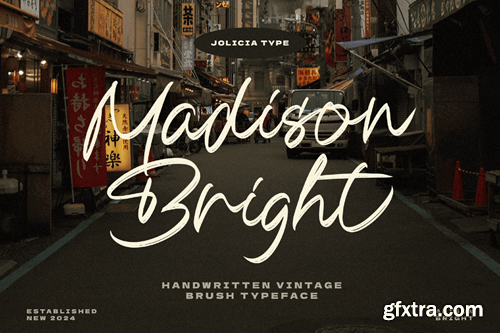 Madison Bright | Handwritten Vintage Brush Font 4TFPVBU