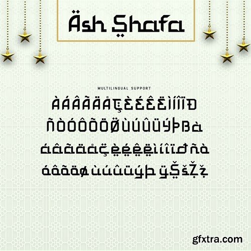 Ash Shafa – A Modern Arabic Style Font 6ZXDAA9