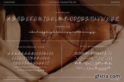 Ganttecy Signature Font AEHHMAV