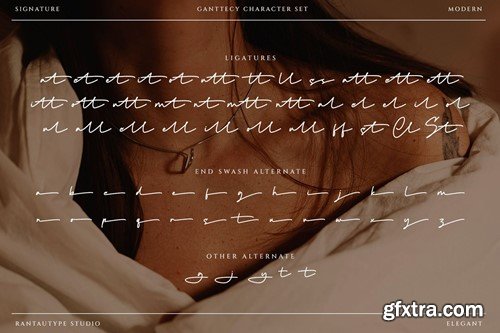 Ganttecy Signature Font AEHHMAV