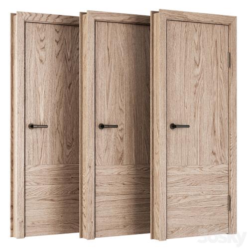 Wooden Door Set V13 / Interior and Exterior door set