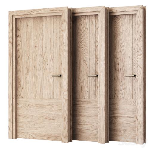 Wooden Door Set V13 / Interior and Exterior door set