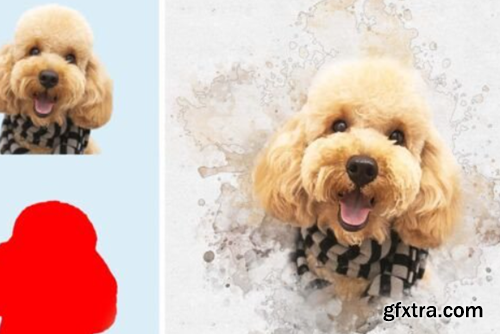 Pet Watercolor Art Photoshop Action