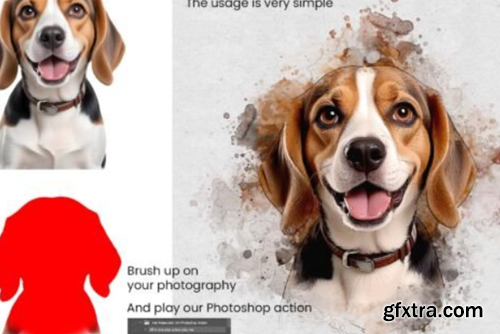 Pet Watercolor Art Photoshop Action