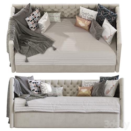 Childrens sofa bed with decorative pillows 5