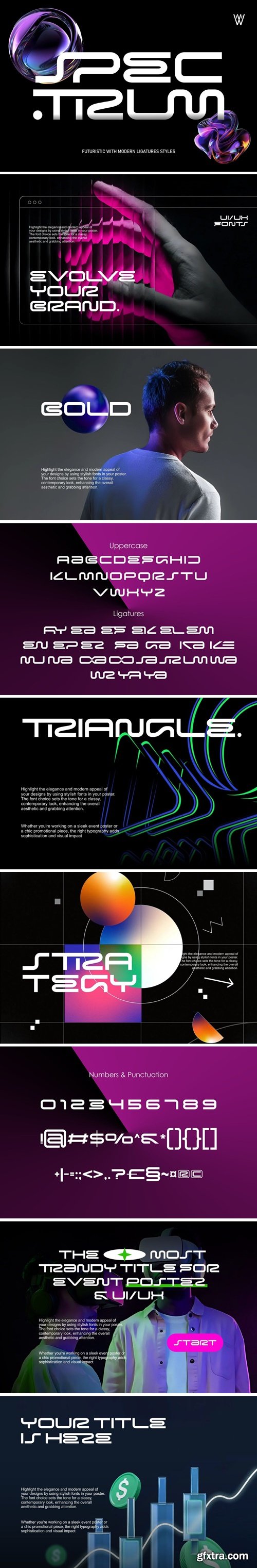 Spectrum Modern Futuristic Expanded Sporty Font