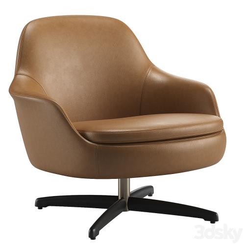 Sendai Swivel Armchair by Minotti