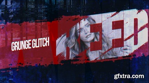 Videohive Grunge Glitch intro 55015606