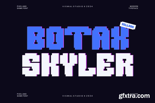 Pixelad - Pixel & Game Font J72YWGM