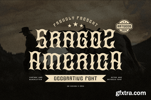 Sragoz America - Blackmetal & Western Font GS59U6U