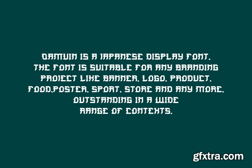 Qamuin - Japanese Typeface Font DKRK9SN