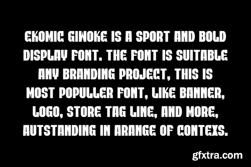 Ekomic Giwoke - Tall Condensed Font 8P2LR4Z