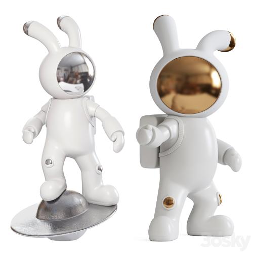 Space rabbit sculpture