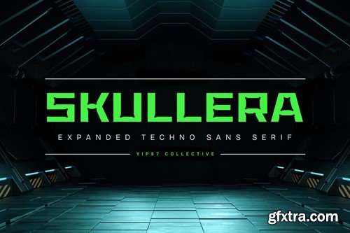 Skullera - Futuristic Scifi Game Display Sans font GD2V6FJ