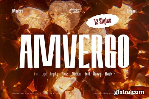 Amvergo Modern & Elegant Sans Serif Family 4ADSNEL