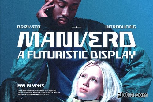 Manverd – Futuristic Display Font JVU8FV5