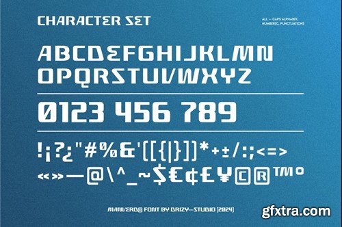 Manverd – Futuristic Display Font JVU8FV5