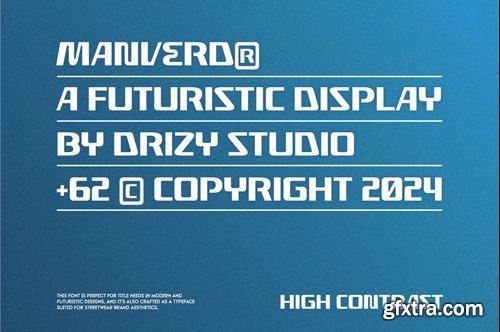 Manverd – Futuristic Display Font JVU8FV5