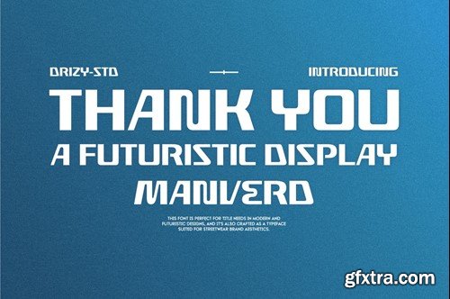 Manverd – Futuristic Display Font JVU8FV5