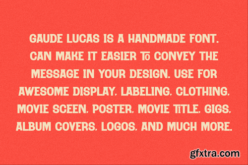 Gaude Lucas - Handmade Marker Font UB7298S