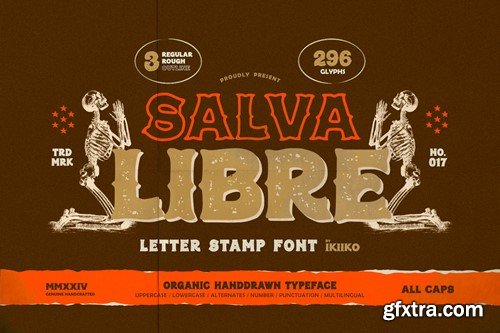 Salva Libre - Letter Stamp Font TE7G4T3