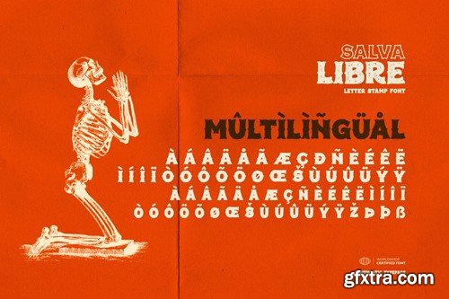 Salva Libre - Letter Stamp Font TE7G4T3