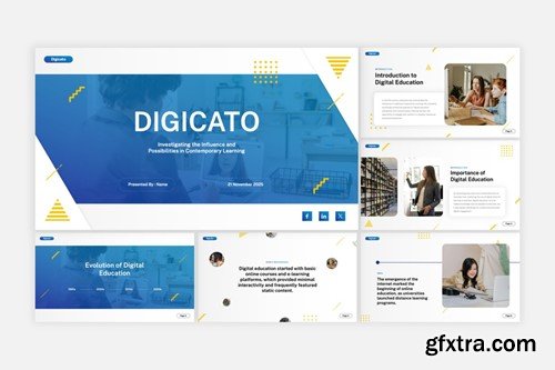 Digicato - Digital Education PowerPoint Template 7VTBEMM