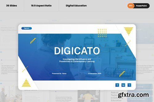 Digicato - Digital Education PowerPoint Template 7VTBEMM