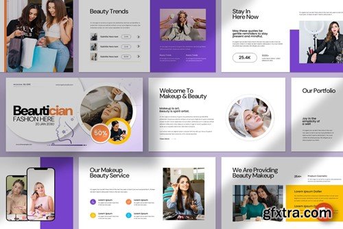 Beautician Fashion PowerPoint Template GFGKLGH