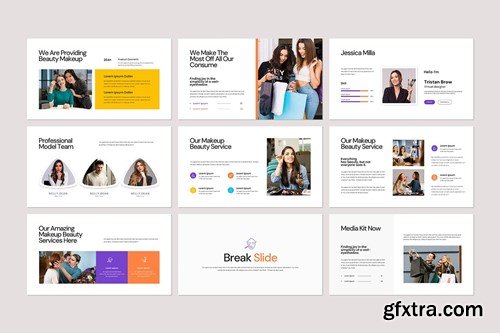 Beautician Fashion PowerPoint Template GFGKLGH