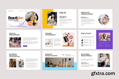 Beautician Fashion PowerPoint Template GFGKLGH