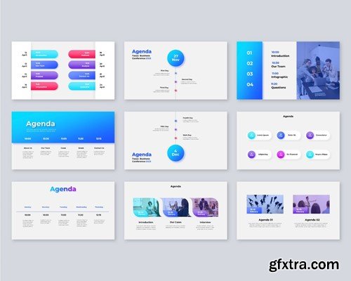 Agenda Animated Keynote Infographics Template BS8NNJY