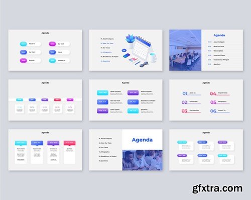 Agenda Animated Keynote Infographics Template BS8NNJY