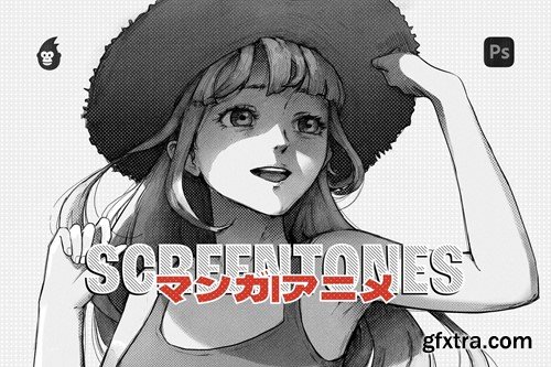 Manga Screentone Brushes for Photoshop BVK48NV