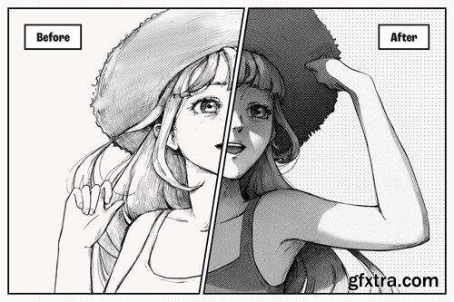 Manga Screentone Brushes for Photoshop BVK48NV