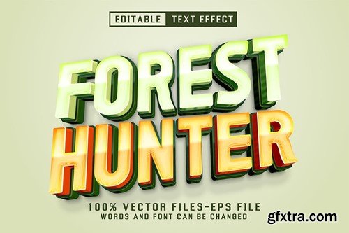 Forest Hunter 3d Text - Editable Text Effect VUFQEDG