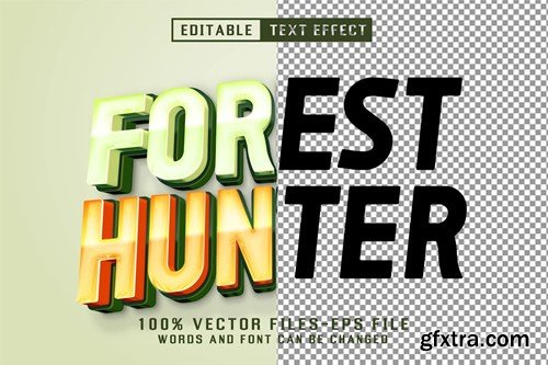 Forest Hunter 3d Text - Editable Text Effect VUFQEDG