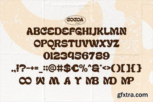 Cocoa - Groovy Textured Font DD3LXDR