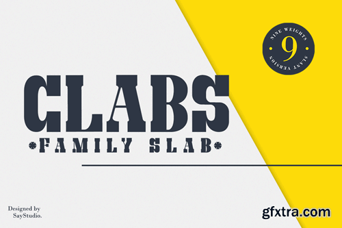 Clabs - Family Slab Font 8VGCTPL