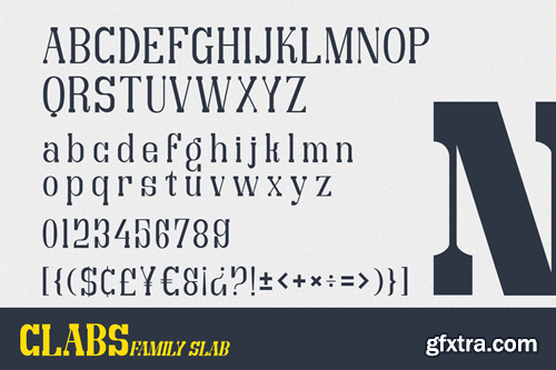 Clabs - Family Slab Font 8VGCTPL