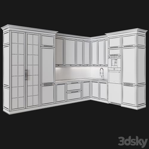 Kitchen in neoclassical style 56