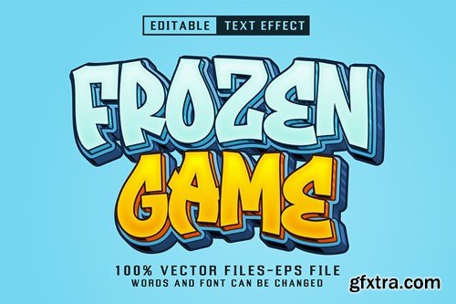 Winter Island Cartoon Text - Editable Text Effect YP735DF